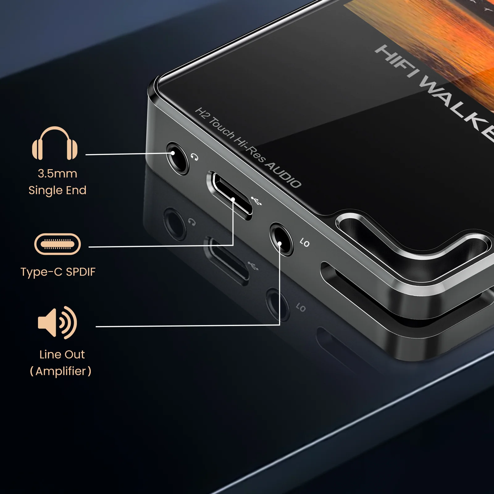 HIFI WALKER H2 Touch Hi-Res Audio Player - Image 4