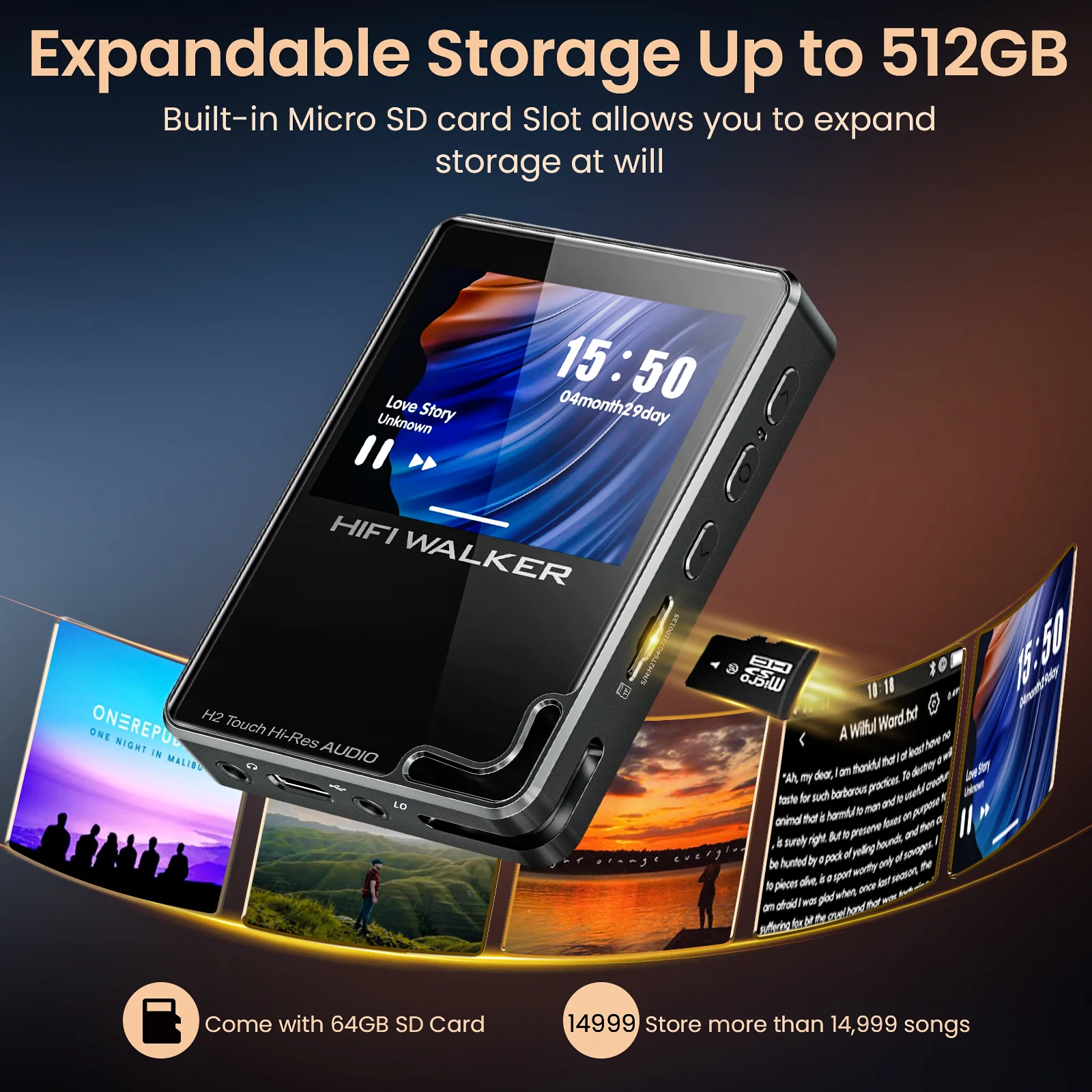 HIFI WALKER H2 Touch Hi-Res Audio Player - Image 8