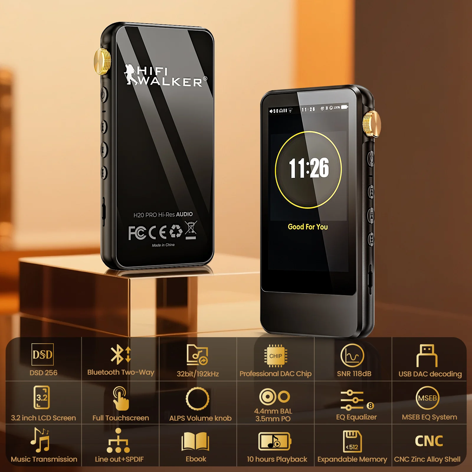 HIFI WALKER H20 Pro Hi-Res Audio Player - Image 5